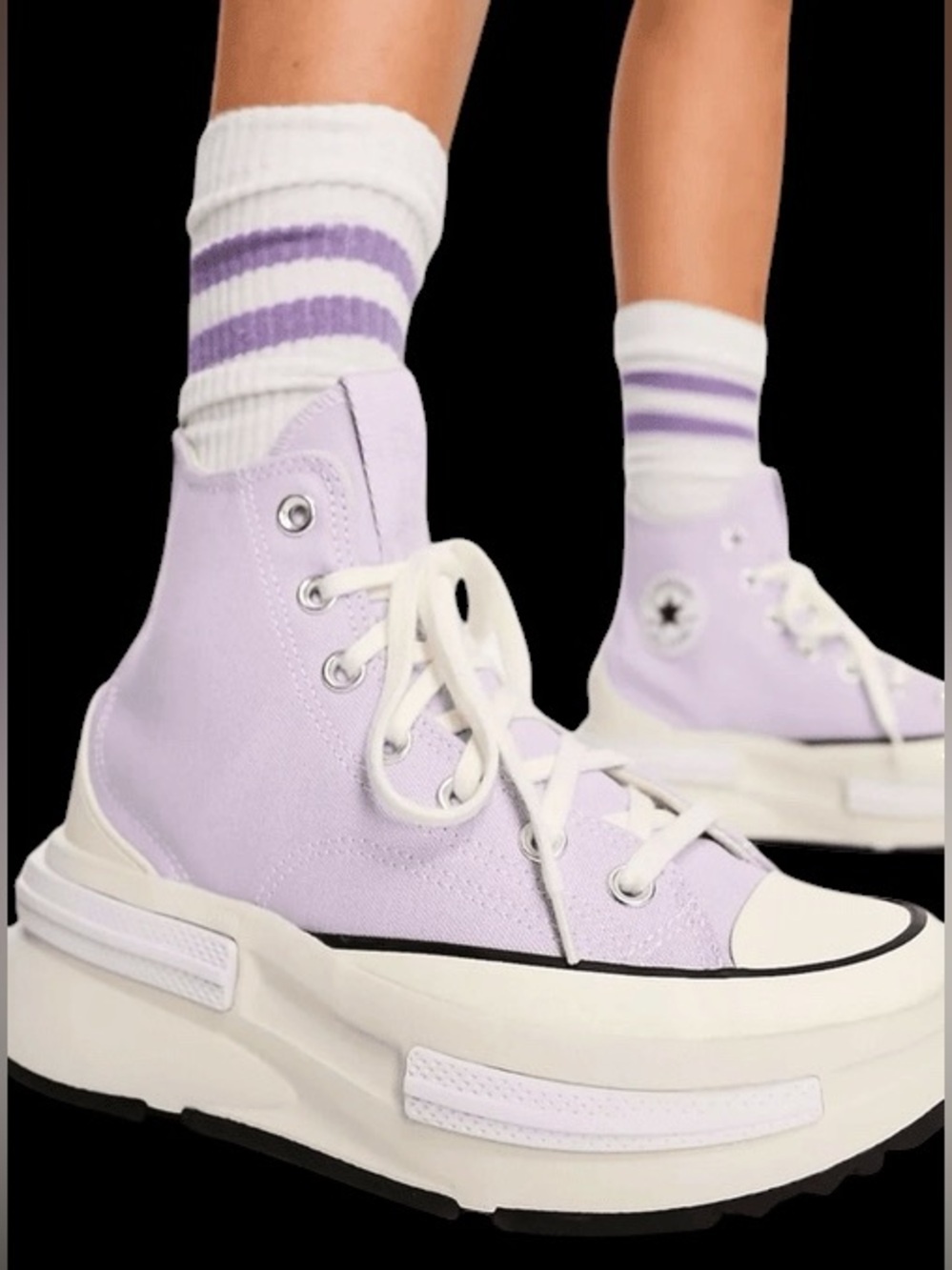 Converse Run Star Legacy CX High Vapor Violet Platform Sneakers Size W 7, M 5.5